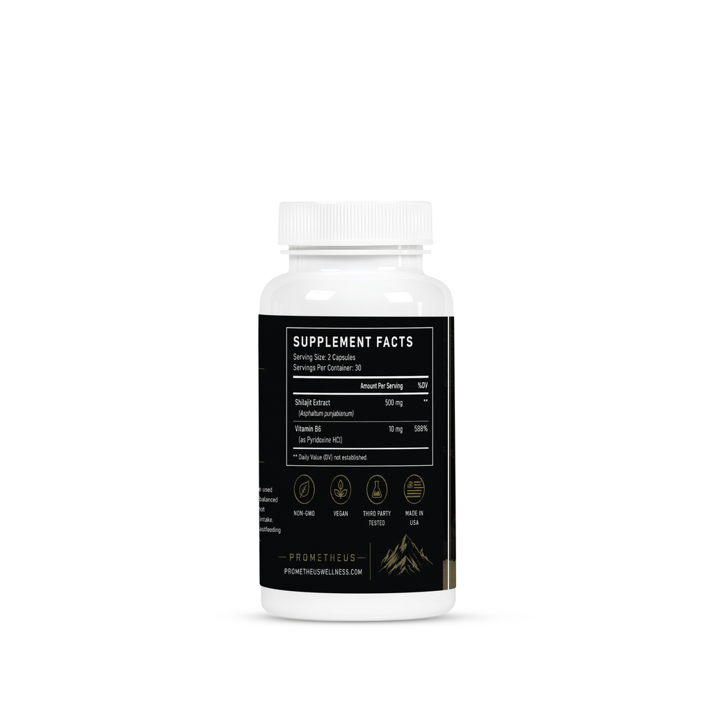 Shilajit + Vitamin B6 - 60 Capsules