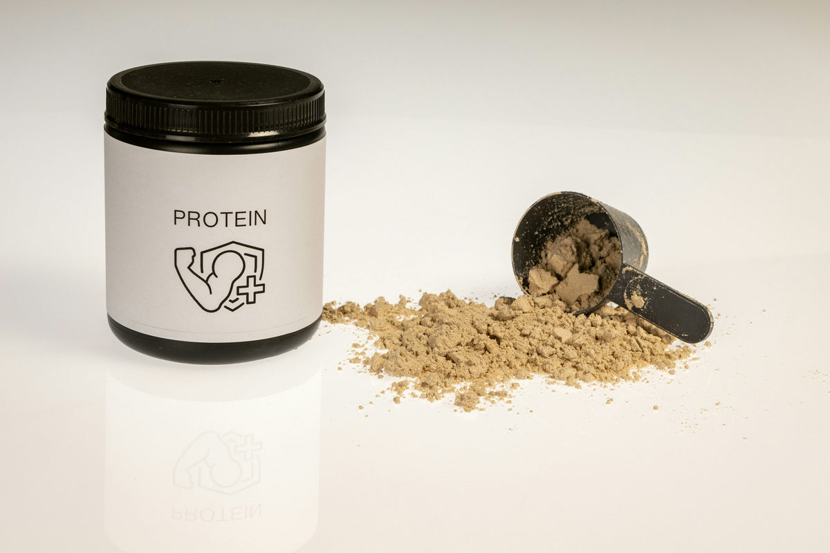 Performance stack protein powder jar and scoop